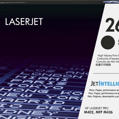 Embalagem de toner HP LaserJet CF226X 26X preta para impressora