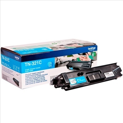 Cartucho de toner Brother TN-321C ciano com embalagem colorida