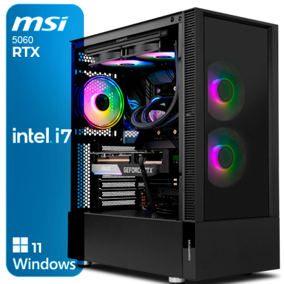 Computador de secretária gamer com RGB e placa gráfica ASUS GeForce RTX