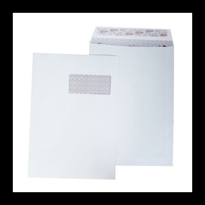 Dois envelopes brancos, um aberto e outro fechado com janela