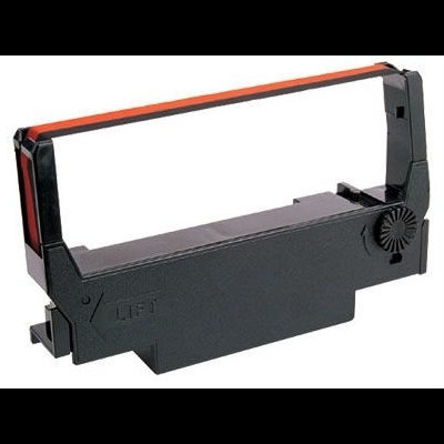 Fita para impressora ou máquina de escrever preta com fita vermelha