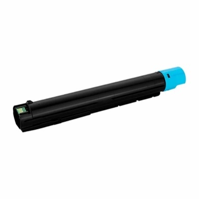 Toner de impressora preto com extremidade azul