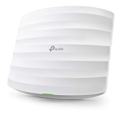 Dispositivo tp-link branco com superfície ondulada e indicador verde
