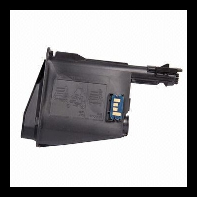 Cartucho de toner preto para impressora com chip azul e contactos dourados