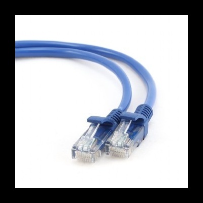 Cabo de rede azul com conectores RJ45
