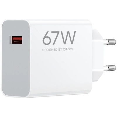 Carregador de parede branco 67W Xiaomi com porta USB