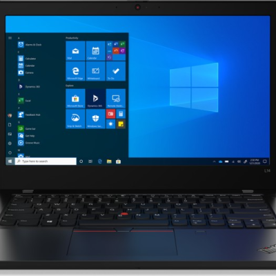 Computador portátil Lenovo ThinkPad L14 com ecrã Windows 10 e teclado preto