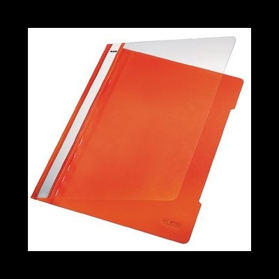Pasta plástica laranja translúcida para arquivamento