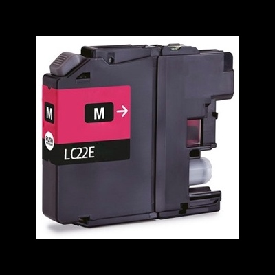 Cartucho de tinta preta com etiqueta rosa e preta