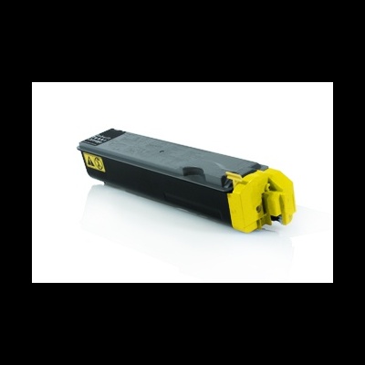 Cartucho de toner preto com tampa amarela para impressora