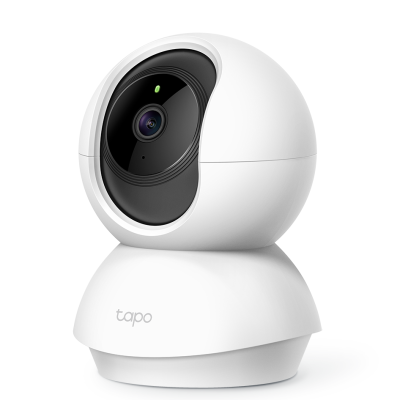 Câmara de vigilância branca Tapo com lente preta