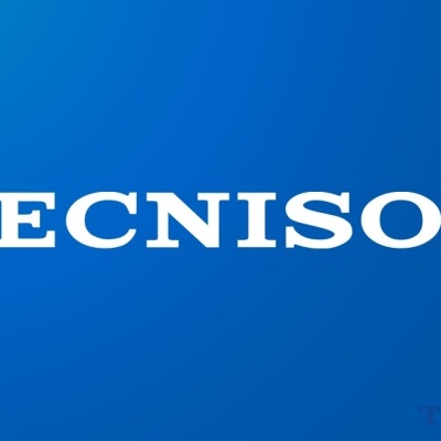 Logótipo TECNISON em branco sobre fundo azul