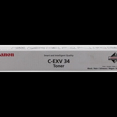 Embalagem de toner Canon C-EXV 34 preta.