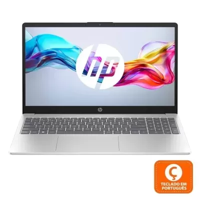 Computador portátil HP com teclado em português e ecrã colorido
