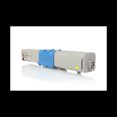 Cartucho de toner cinza e azul para impressora sobre fundo branco