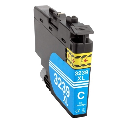 Cartucho de tinta preto com rótulo azul 3239 XL C e etiqueta amarela PULL