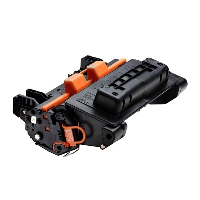 Cartucho de toner preto com detalhes laranja