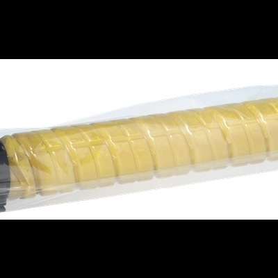 Cartucho de toner amarelo para impressora em plástico transparente