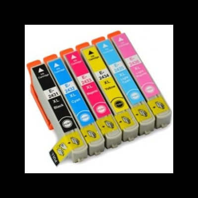 Conjunto de tinteiros para impressora em várias cores com etiquetas E-2431 a E-2434