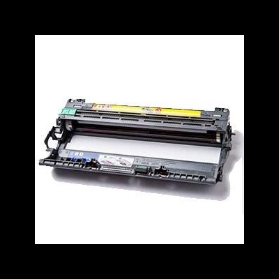 Cartucho de toner preto para impressora com etiquetas técnicas em fundo branco