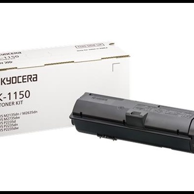 Toner Kyocera TK-1150 com caixa branca e texto preto