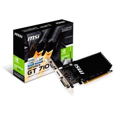 Placa gráfica MSI NVIDIA GEFORCE GT 710 com embalagem