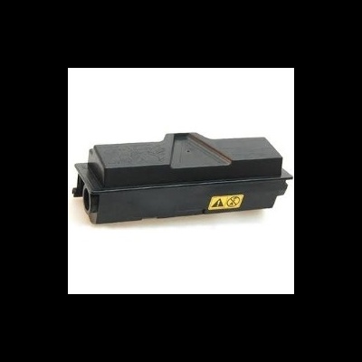 Cartucho de toner preto rectangular com etiqueta amarela