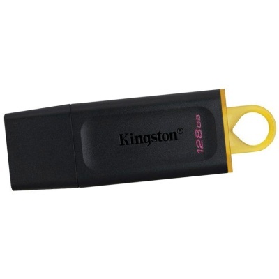 Pen drive Kingston preto e amarelo 128GB