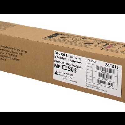 Embalagem de cartucho de impressão Ricoh magenta