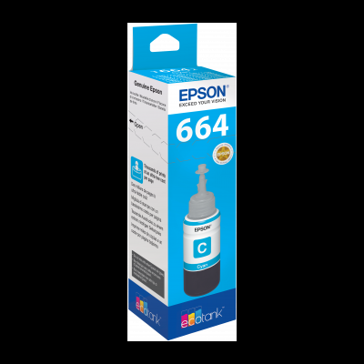 Embalagem de tinteiro Epson 664 cor Ciano