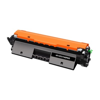 Cartucho de toner preto e laranja com etiqueta HT-CF217A(P)(U)