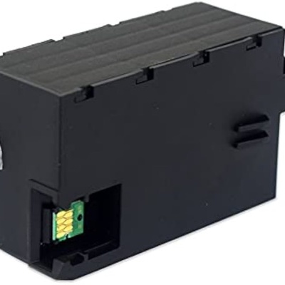 Cartucho de tinta preto retangular com componentes eléctricos