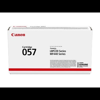 Caixa branca de toner Canon Cartridge 057 com texto e selo