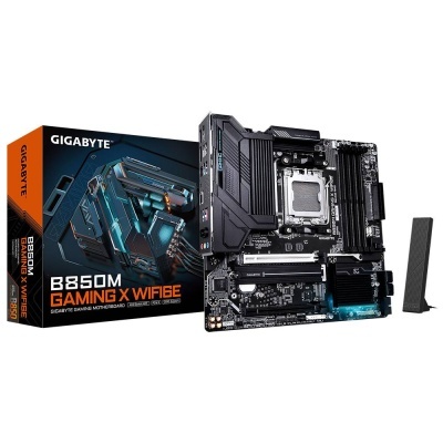 Placa-mãe Gigabyte B850M Gaming X WiFi 6E com caixa e acessório