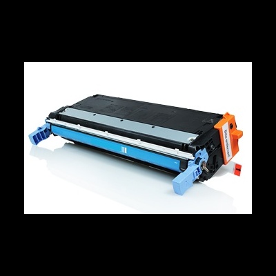 Cartucho de toner preto e azul para impressora com peças laranja