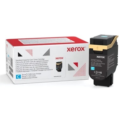 Cartucho de tinta ciano Xerox com embalagem e cartucho