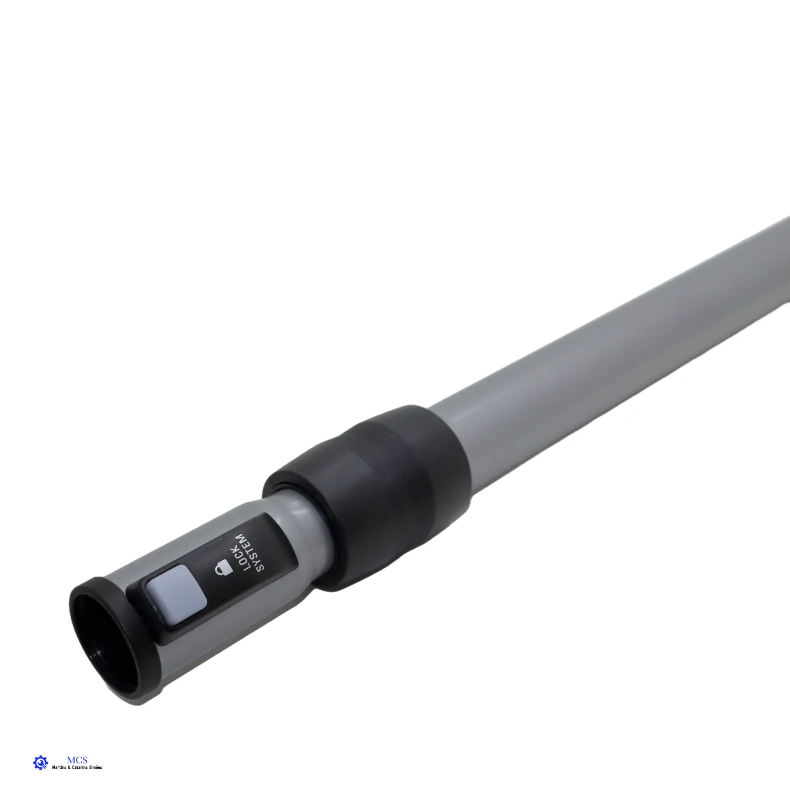 Tubo telescópico Rowenta RS-RT3421 Tubo telescópico metálico cinza com extremidade preta e botão azul