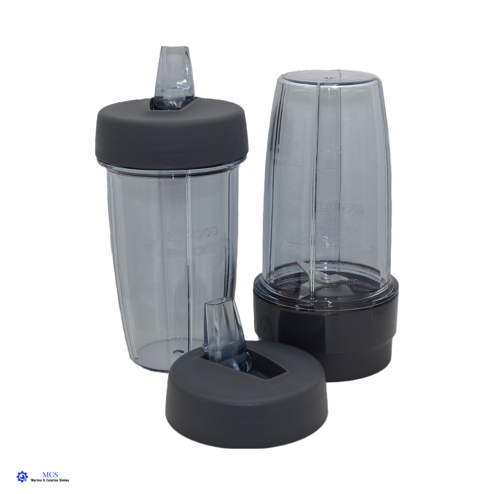Acessório Kenwood Blend Xtract Sport KAH740PL Conjunto de copos transparentes com tampas pretas