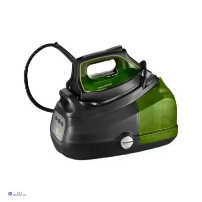 Ferro de engomar Rowenta preto e verde com gerador de vapor