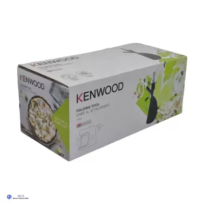 Caixa do produto Kenwood Folding Tool Chef XL Attachment com imagens e texto