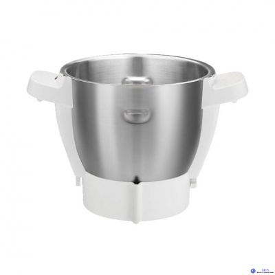 Taca de mistura em metal inoxidável com pegas brancas