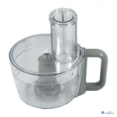 Tigela transparente de processador de alimentos Kenwood com pega cinzenta e bocal alto