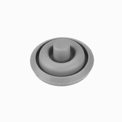 Três anéis de borracha cinza empilhados