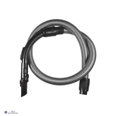 Mangueira flexível para aspirador de pó prateada com pontas pretas