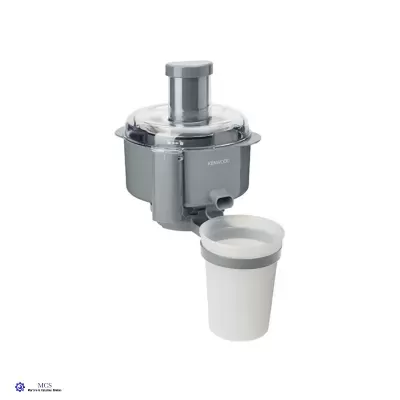 Máquina espremedora Kenwood cinza com copo branco