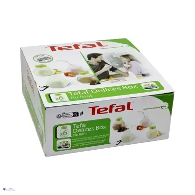 Caixa Tefal Delices Box No limit com seis peças de vidro e silicone