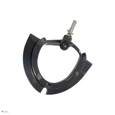 Arco de suporte metálico preto com fixação prateada