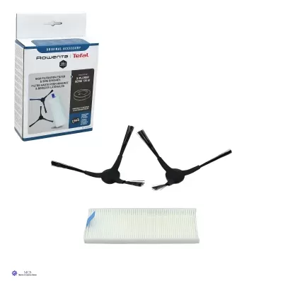 Filtro e 2 escovas laterais para robô aspirador Rowenta Tefal com embalagem