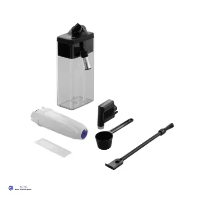 Conjunto de acessórios para aquário com vários utensílios em branco e preto