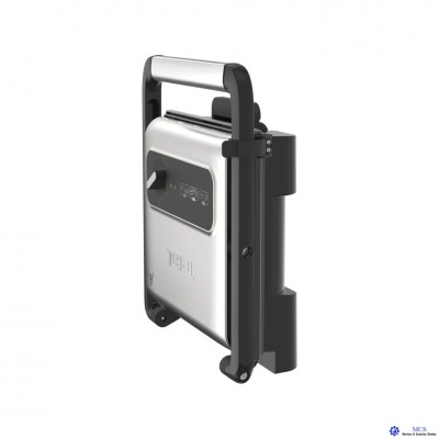 Máquina de sanduíches elétrica T-fal em aço inoxidável com estrutura preta